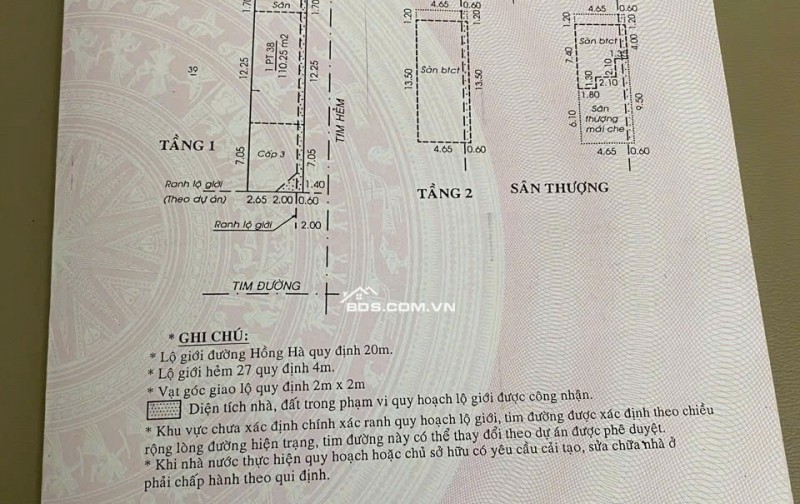 BÁN NHÀ MẶT TIỀN HỒNG HÀ TÂN BÌNH. LH:0383884135.............